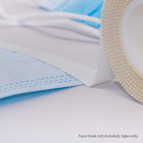 Pro 1502 Self-adhering Face Mask Tape 1/2in (12mm) x 20ft Clear Double Coated Medical, Skin Friendly Adhesive