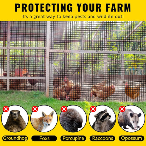 24'' 25' 1/2inch 19 Hardware Cloth PVC Coated Wire Mesh x Mesh Black Vinyl Coated Fence Chicken Wire Fencing Gauge