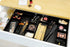 CAXXA 3 Slot Drawer Organizer with 4 Adjustable Dividers for Makeup & Office Supplies, Black