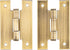 Antique Brass "H" Type Cabinet Door Hinges | 2 1/2" x 1 5/8" | Pack of 2 Flush Mount Furniture Hardware