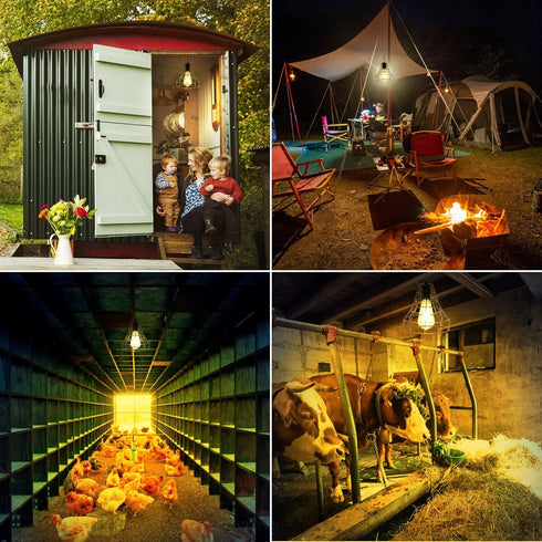 Solar Pendant Lights Outdoor Indoor with Remote, Chicken Coop Lights Solar Powered Shed Light with ON Off Switch,Solar