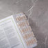 DiverseBee Laminated Bible Tabs - 73 Bible Tabs with Copper Embossed Lettering for Journaling