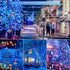 oopswow 100 Lights,33ft 8 LED Christmas Modes Extendable String Lights Outdoor Waterproof,Twinkle Fairy Lights Plug