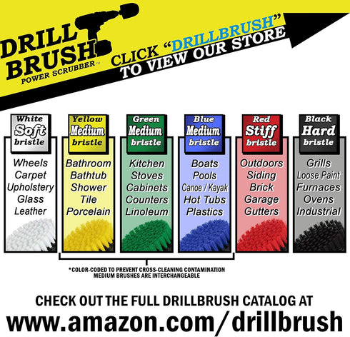 Bathroom Cleaning Tools - Drill Brush Attachment Set, Scrub Brush for Shower, Tile Cleaner