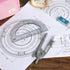 Set, 6 Inch 6 Inch Mr. Pen- Geometry Compass and Protractor Compass, Protractor, Drawing Tool for School, Clear