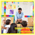 ERKE 60 Feet Bulletin Board Borders, Confetti Scalloped Rolled Border Trim for School, Classroom & Office Decoration