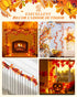 11FT 50 Bulbs VCOKEN Fall Garland With Lights - Connectable Maple Leaves With Pumpkin, Plug-in Decor for Outdoor Indoor