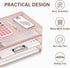 DALTACK 3 Tier Letter Tray Paper Organizer, Mesh Metal Desk File Organizer for Home & Office, Pink
