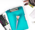 Dexas Slimcase 2 Storage Clipboard, Teal Glitter, A4 Holder for Organizing, Carrying, and Storing Office Supplies