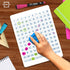 SCRIBBLEDO 9”x12” White Board Number Chart for First Grade Classroom, Small Math Practice Whiteboard