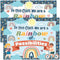 Decorably 55 Pcs Boho Rainbow Classroom Theme Set with Borders - Boho Bulletin Board Decorations for Classroom
