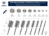 16-PC Bore Brush Set - 8-Size Stainless-Steel and Brass Wire Brushes for Power Drill Cleaning Tool