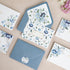 50 PACK 4x6 PONATIA Gold Foil Thank You Cards With Dusty Blue Envelopes, Floral Printing Greeting Cards With Adhesive
