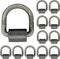 GRIPON 1/2-inch Weld-on Flip D-Ring Anchor, Pack of 12, 4,000lbs Working Load Limit Capacity