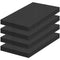 MYFAMIREA 4 PCS Polyurethane Foam Sheets, 16" L x 12" W x 1.6" T, High Density Cushion Foams for Packing, Craft, Black