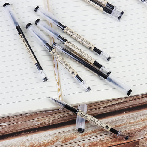 Black Gel Ink Pen, Ultra Fine Point 0.35mm, 12 Count Office School Stationery Supply, Japanese Style