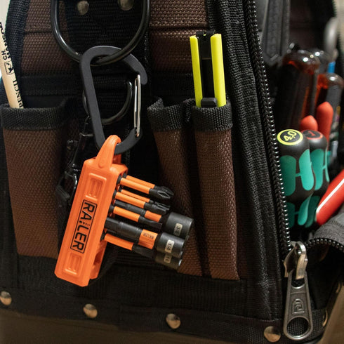 Screwdriver Magnetizer Bit Holder Organizer, 10-Hole Magnetizer/Demagnetizer with Carabiner