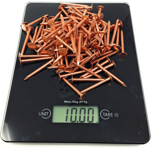 1.5 Inch Copper Nails for Slating & Roofing - 10 Oz Pack of Solid Copper Spikes
