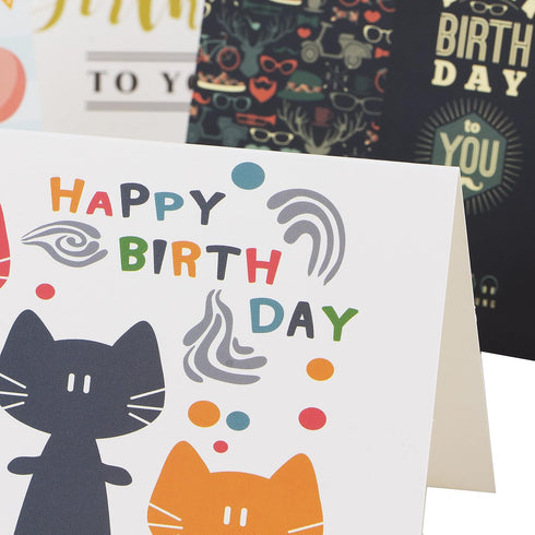 Mr. Pen Assorted Color Birthday Cards, 20 Pack, 4 x 6 Inches, Blank Inside with Envelopes