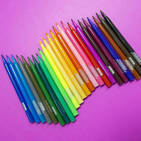 BAZIC 1282 24 Fine Line Washable Watercolor Markers
