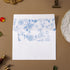 50 Pack Crisky Blue Floral Blank Note Cards with Envelopes & Stickers, Gold Foil Bridal Shower Thank You Cards Greeting
