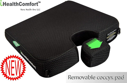 IHEALTHCOMFORT(19.717.7inches Extra Large Sciatica Seat Cushion for Office Chair,Oversized Car and Truck Seat