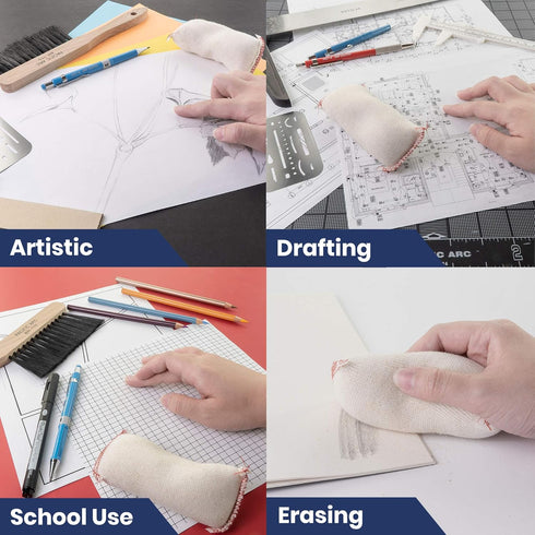 Pacific Arc Dry Cleaning Pads Large for Drafting, Art, Architecture, Graphite