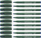 Schneider Topwriter 157 Fiber Tip Pen, 0.8 mm, Green Barrel, Box of 10