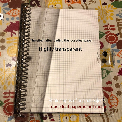 B5 Ring Binder, 26 Rings Loose-Leaf Binder, B5 Folder for Filler Paper, Soft, Transparent