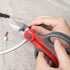 2 Pack Electrician Scissors, Heavy Duty Stainless Steel Blades with Soft Rubber Grip, 6.1 Inch (Gray/Red)