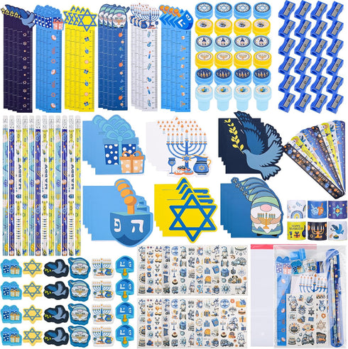 Ulema 216Pcs Hanukkah Pencils Party Favors Supplies Hanukkah Gift wood Pencils Bulk Chanukah