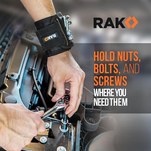 RAK Magnetic Wristband for Tools - Premium Tool Belt for Holding Screws Nails with Powerful Magnets, Birthday Gifts