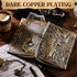 Pajean Dragon Journal, Embossed Leather Antique Dragon Notebook with Pen, Lined Paper, A5 (Bronze)