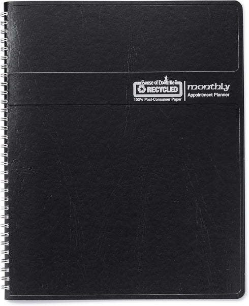 House of Doolittle 2022 Calendar Planner, Monthly Black Cover, 8.5 x 11 Inches, December - January (HOD26202-22)