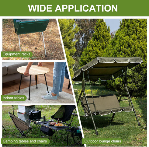 8Pcs 0.59 Inch uxcell Camping Chair Foot Covers, Plastic Table Legs Feet Covers Furniture Floor Protector for Outdoor