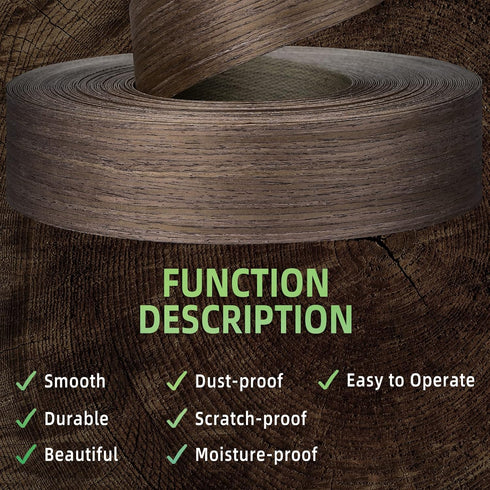 2 inch 7ft Walnut Edge Banding, x Plywood Veneer Wood Edge Banding, Preglued Wood Tape Banding for Cabinet Repair