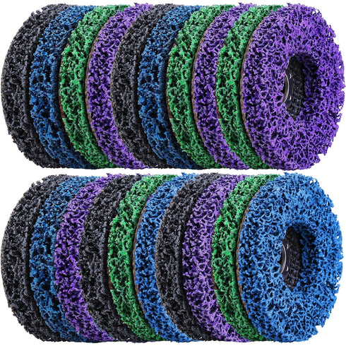 20 Pcs 4" x 5/8" Strip Discs Bulk for Paint Stripping and Rust Removal Wheels for Angle Grinders