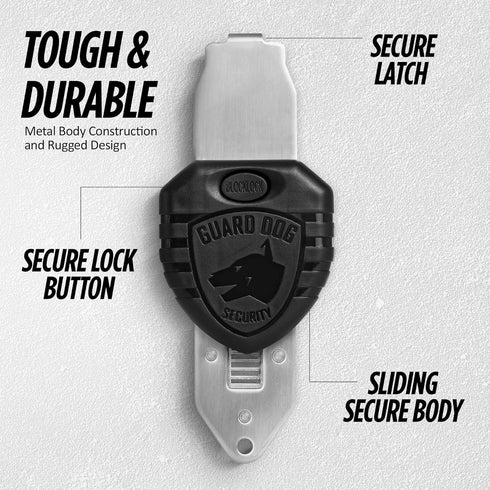 Guard Dog Security Blocklock Portable Door Lock, Hotel Door Locks for Travelers Security, Tough, Durable, Apartment