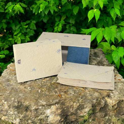 Set 25 Kathmandu Valley Co. Nepali Cherish Greeting Card & Envelope Deluxe Box with Handmade Lokta Paper from Nepal