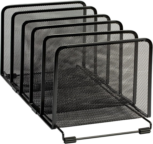 Rolodex File Sorter, Stackable Mesh, Black, Five Sorters (8.25" x 14.375" x 7.75")