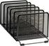 Rolodex File Sorter, Stackable Mesh, Black, Five Sorters (8.25" x 14.375" x 7.75")