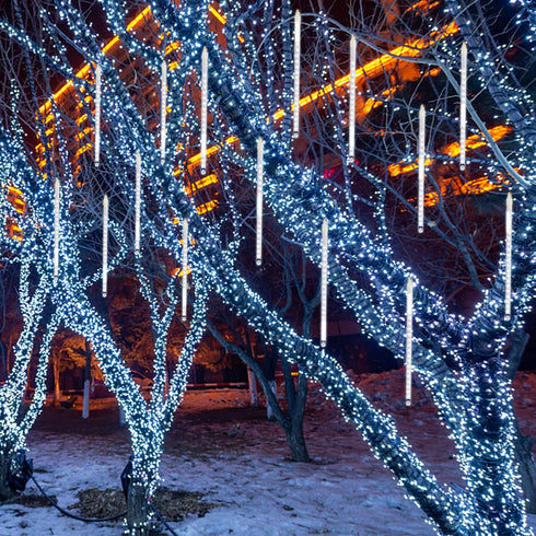 12 Inch 8 288 LJLNION Meteor Shower Lights, Outdoor Icicle Christmas Lights, Tubes LED Iciclelights Snow Falling Light
