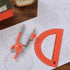 Mr. Pen Compass and Protractor Set, Red Geometry Tool for Drawing, Math Compass, Protractor Set