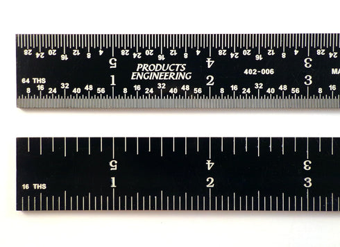 6" EZ Read Rigid Rule, 4R Graduation, Made in USA