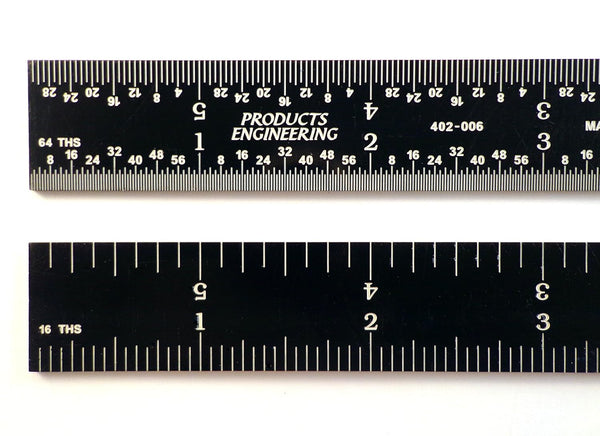 6" EZ Read Rigid Rule, 4R Graduation, Made in USA