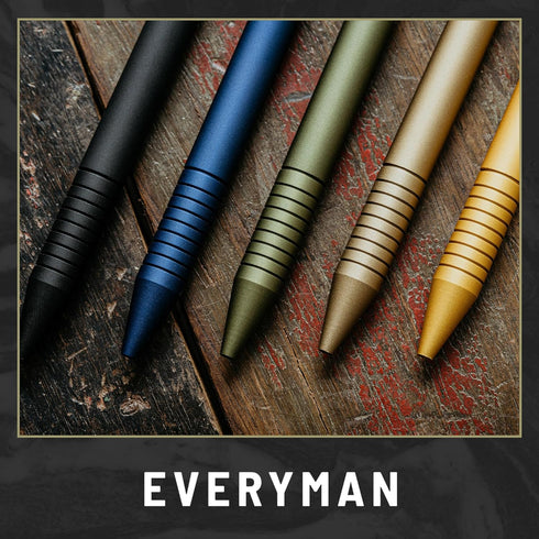 Everyman Black Super Matte Grafton Pen New and Improved Premium EDC Pen