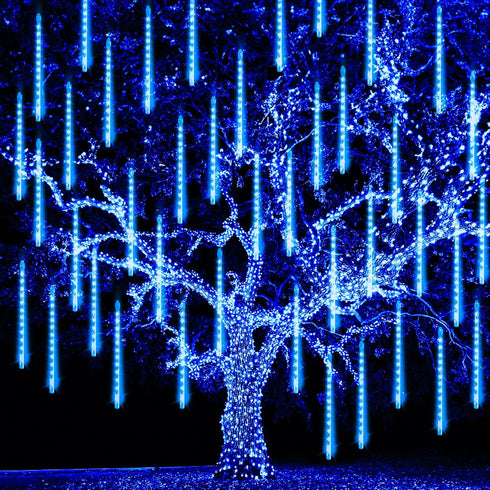 Christmas Lights Outdoor, 288 LED 12" 8 Tubes Meteor Shower Lights, Waterproof Snow Falling Rain Icicle Xmas Lights for