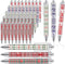 Cholemy 200 Pcs Christmas Pens Bulk, Xmas Theme Ballpoint Pens, 0.7mm Black Ink for School Office Home Gift