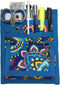 6 Piece Protective Lab Coat Pocket Organizer Kit, Beautiful Blue Paisley Pattern