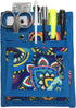 6 Piece Protective Lab Coat Pocket Organizer Kit, Beautiful Blue Paisley Pattern